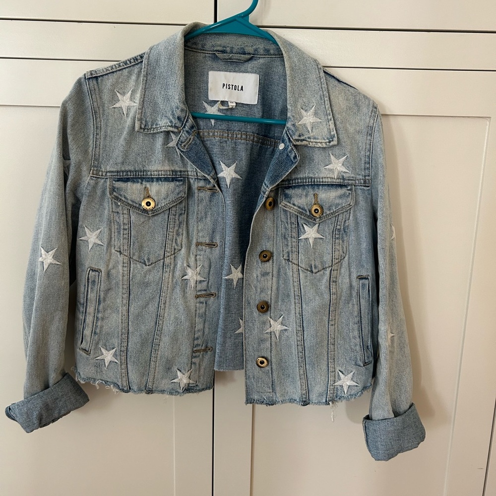 Pistola Light Blue Star Jean Jacket